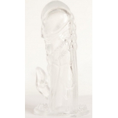 Прозрачная гелевая насадка с клиторальным отростком - 13 см. - Toyfa Basic - в Великом Новгороде купить с доставкой Прозрачная гелевая насадка с клиторальным отростком - 13 см. - Toyfa Basic - в Великом Новгороде купить с доставкой