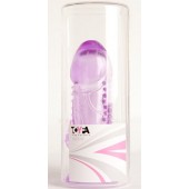 Фиолетовая гелевая насадка с шипами - 13 см. - Toyfa Basic - в Великом Новгороде купить с доставкой