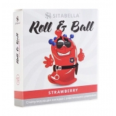 Стимулирующий презерватив-насадка Roll   Ball Strawberry - Sitabella - купить с доставкой в Великом Новгороде