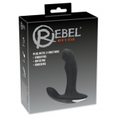 Черный вибромассажер простаты с функцией римминга Plug with Perineum Stimulator - 16,6 см. - Orion - в Великом Новгороде купить с доставкой