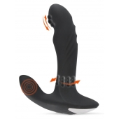 Черный вибромассажер простаты с функцией римминга Plug with Perineum Stimulator - 16,6 см. - Orion - в Великом Новгороде купить с доставкой