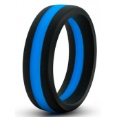 Черно-синее эрекционное кольцо Silicone Go Pro Cock Ring - Blush Novelties - в Великом Новгороде купить с доставкой