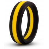 Черно-желтое силиконовое эрекционное кольцо Silicone Go Pro Cock Ring - Blush Novelties - в Великом Новгороде купить с доставкой