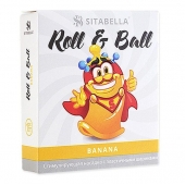 Стимулирующий презерватив-насадка Roll   Ball Banana - Sitabella - купить с доставкой в Великом Новгороде