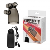 Дымчатая насадка-мастурбатор с вибрацией Vibrating Crystal Cap II - Baile - в Великом Новгороде купить с доставкой