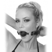 Черный кляп с дырочками Breathable Ball Gag - Pipedream - купить с доставкой в Великом Новгороде