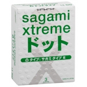 Презервативы Sagami Xtreme SUPER DOTS с точками - 3 шт. - Sagami - купить с доставкой в Великом Новгороде