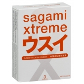 Ультратонкие презервативы Sagami Xtreme SUPERTHIN - 3 шт. - Sagami - купить с доставкой в Великом Новгороде