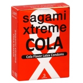 Ароматизированные презервативы Sagami Xtreme COLA - 3 шт. - Sagami - купить с доставкой в Великом Новгороде