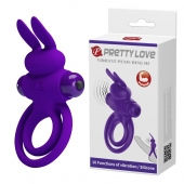 Фиолетовое эрекционное кольцо с вибростимуляцией клитора Vibrant Penis Ring III - Baile - в Великом Новгороде купить с доставкой