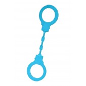 Голубые силиконовые наручники A-Toys без ключа - A-toys - купить с доставкой в Великом Новгороде