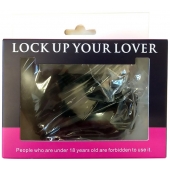 Черные меховые наручники Love с ключиками - Baile - купить с доставкой в Великом Новгороде