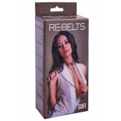 Коричневый поводок и чокер с кольцом Sofi - Rebelts - купить с доставкой в Великом Новгороде