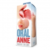 Телесный мастурбатор-ротик с язычком Oral Anne - Blush Novelties - в Великом Новгороде купить с доставкой