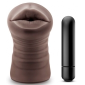 Коричневый мастурбатор-ротик Heather - Blush Novelties - в Великом Новгороде купить с доставкой