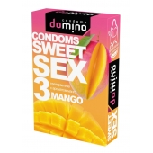 Презервативы для орального секса DOMINO Sweet Sex с ароматом манго - 3 шт. - Domino - купить с доставкой в Великом Новгороде