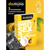 Презервативы для орального секса DOMINO Sweet Sex с ароматом тропических фруктов - 3 шт. - Domino - купить с доставкой в Великом Новгороде