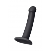 Черный фаллос на присоске Silicone Bendable Dildo S - 17 см. - Strap-on-me - купить с доставкой в Великом Новгороде