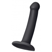 Черный фаллос на присоске Silicone Bendable Dildo S - 17 см. - Strap-on-me - купить с доставкой в Великом Новгороде