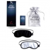 Набор из двух масок на глаза Soft Blindfold Twin Pack - Fifty Shades of Grey - купить с доставкой в Великом Новгороде