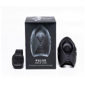 Темно-серый инновационный мужской осциллятор PULSE SOLO LUX с пультом ДУ - Hot Octopuss - в Великом Новгороде купить с доставкой