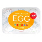 Набор из 6 мастурбаторов Tenga EGG Easy Beat с различным рельефом - Tenga - в Великом Новгороде купить с доставкой