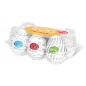 Набор из 6 мастурбаторов Tenga EGG Easy Beat с различным рельефом - Tenga - в Великом Новгороде купить с доставкой
