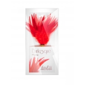 Красный перьевой тиклер Plume - 23 см. - Lola Lingerie - купить с доставкой в Великом Новгороде