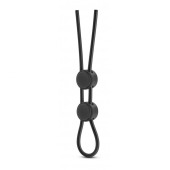 Черное двойное эрекционное лассо Silicone Double Loop Cock Ring - Blush Novelties - в Великом Новгороде купить с доставкой