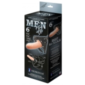 Телесный пустотелый харнесс MEN Style - 17,5 см. - LOVETOY (А-Полимер) - купить с доставкой в Великом Новгороде