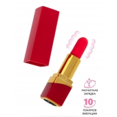 Красный вибратор-помада Pansies - 9 см. - ToyFa в Великом Новгороде Красный вибратор-помада Pansies - 9 см. - ToyFa