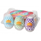 Набор из 6 мастурбаторов Tenga EGG IV с различным рельефом - Tenga - в Великом Новгороде купить с доставкой