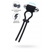 Черное эрекционное лассо на пенис Jat - A-toys - в Великом Новгороде купить с доставкой