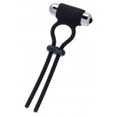 Черное эрекционное лассо на пенис Jat - A-toys - в Великом Новгороде купить с доставкой