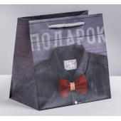 Ламинированный квадратный пакет «Мужской стиль» - 14 х 14 х 9 см. - Сима-Ленд - купить с доставкой в Великом Новгороде Ламинированный квадратный пакет «Мужской стиль» - 14 х 14 х 9 см. - Сима-Ленд - купить с доставкой в Великом Новгороде