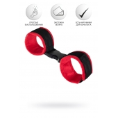 Красно-черные велюровые оковы Anonymo - ToyFa - купить с доставкой в Великом Новгороде