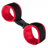 Красно-черные велюровые оковы Anonymo - ToyFa - купить с доставкой в Великом Новгороде
