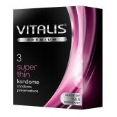 Ультратонкие презервативы VITALIS PREMIUM super thin - 3 шт. - Vitalis - купить с доставкой в Великом Новгороде