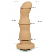 Телесная рельефная насадка Harness - 14,2 см. - LOVETOY (А-Полимер) - купить с доставкой в Великом Новгороде