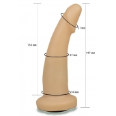 Телесная гладкая насадка Harness - 14,7 см. - LOVETOY (А-Полимер) - купить с доставкой в Великом Новгороде