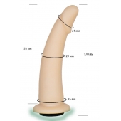 Телесная гладкая насадка-фаллоимитатор Harness - 17 см. - LOVETOY (А-Полимер) - купить с доставкой в Великом Новгороде