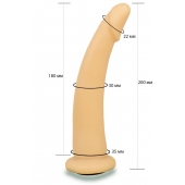 Телесная гладкая насадка-фаллоимитатор Harness - 20 см. - LOVETOY (А-Полимер) - купить с доставкой в Великом Новгороде