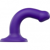 Фиолетовый фаллоимитатор-насадка Strap-On-Me Dildo Dual Density size S - 17 см. - Strap-on-me - купить с доставкой в Великом Новгороде