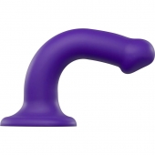 Фиолетовый фаллоимитатор-насадка Strap-On-Me Dildo Dual Density size M - 18 см. - Strap-on-me - купить с доставкой в Великом Новгороде