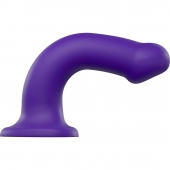Фиолетовый фаллоимитатор-насадка Strap-On-Me Dildo Dual Density size L - 19 см. - Strap-on-me - купить с доставкой в Великом Новгороде