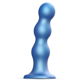 Голубая насадка Strap-On-Me Dildo Plug Balls size S - Strap-on-me - купить с доставкой в Великом Новгороде
