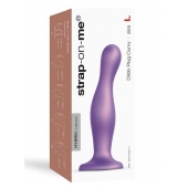 Фиолетовая насадка Strap-On-Me Dildo Plug Curvy size L - Strap-on-me - купить с доставкой в Великом Новгороде