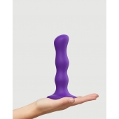 Фиолетовая насадка Strap-On-Me Dildo Geisha Balls size M - Strap-on-me - купить с доставкой в Великом Новгороде