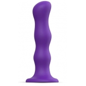 Фиолетовая насадка Strap-On-Me Dildo Geisha Balls size M - Strap-on-me - купить с доставкой в Великом Новгороде