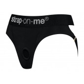 Черные трусики для насадок Heroine Lingerie Harness - size M - Strap-on-me - купить с доставкой в Великом Новгороде
